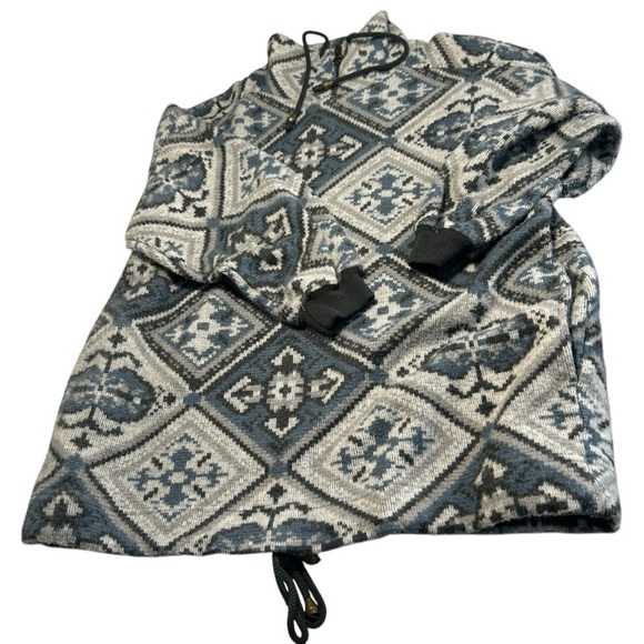 Stefano International Pullover Geometric Print Quarter Zip Sweatshirt Small - Picture 6 of 11